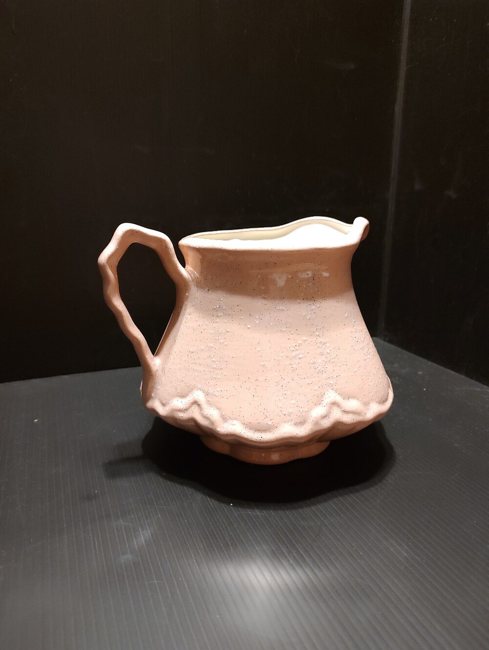 🌷🩷🌷Lovely Vtg 80's Hand Crafted Victorian Inspired Rose Pink Speckled Pottery - Picture 2 of 16